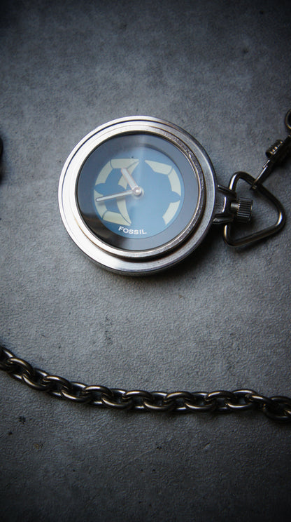 Fossil Big Tic blue Pocketwatch – 1990s Digital Watch