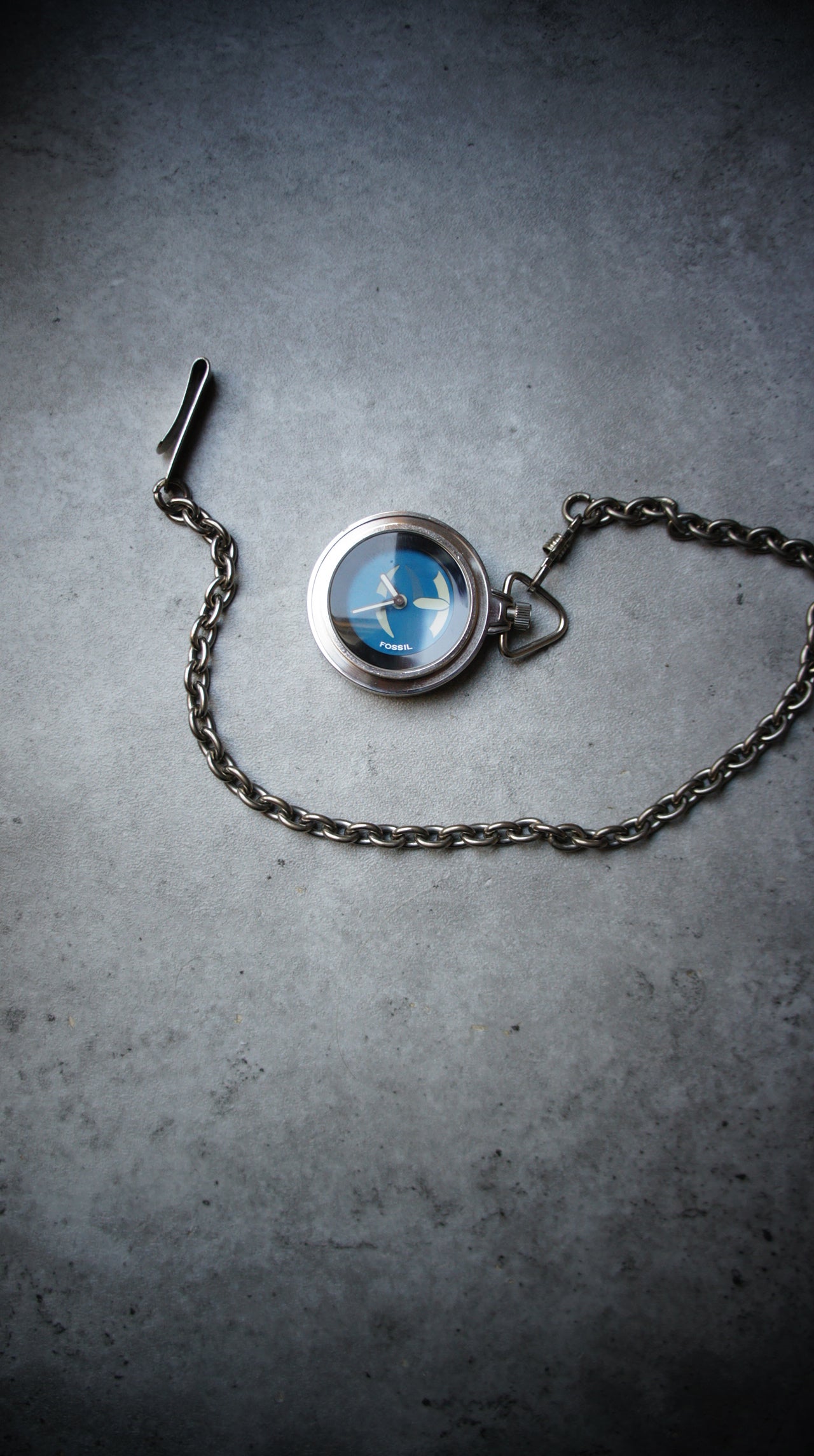 Fossil Big Tic blue Pocketwatch – 1990s Digital Watch