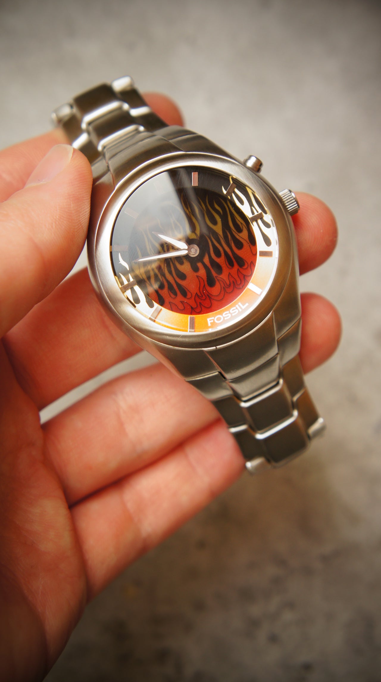 Fossil Big Tic JR 8115 Flame – 1990s Digital Watch