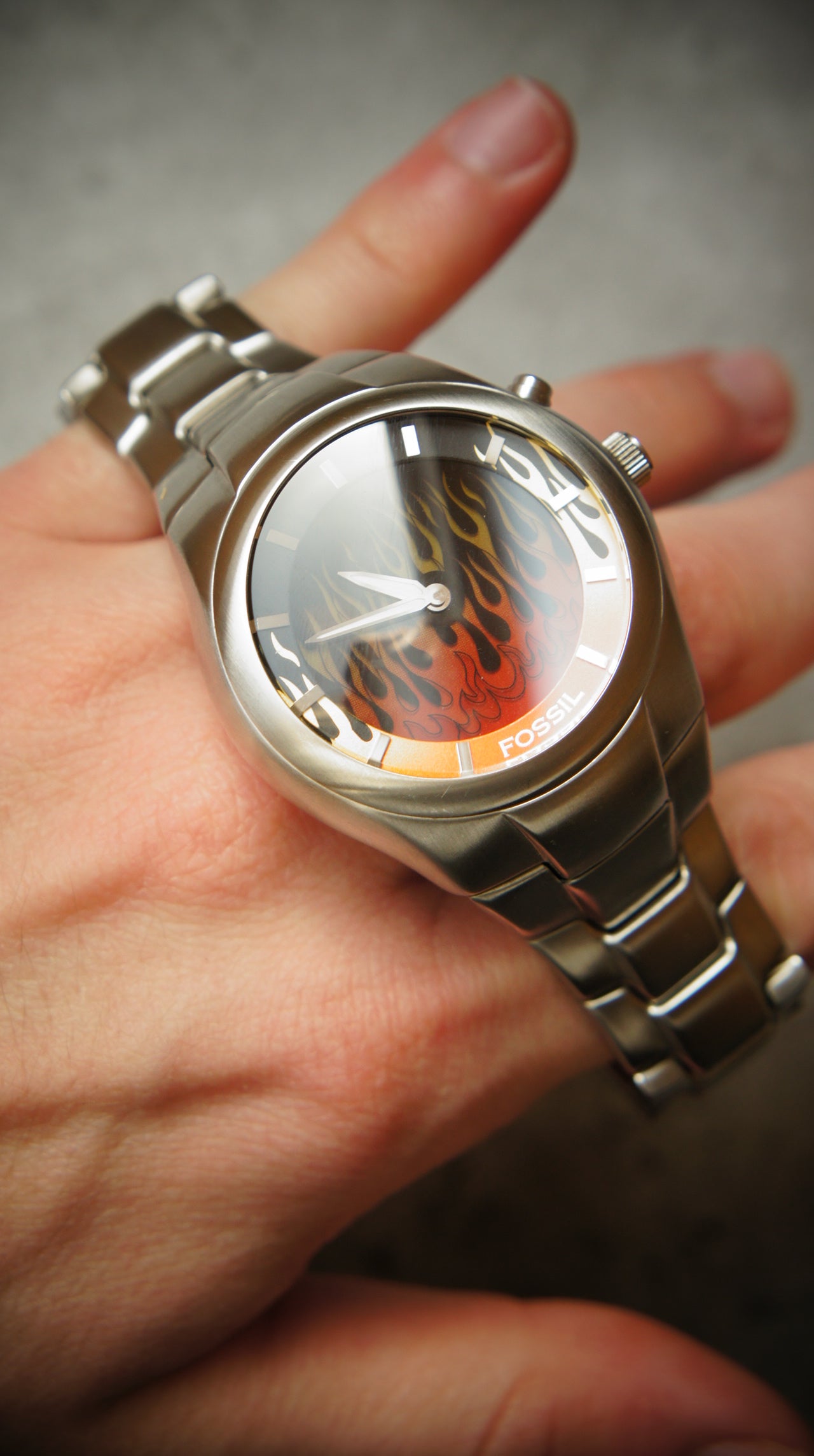 Fossil Big Tic JR 8115 Flame – 1990s Digital Watch