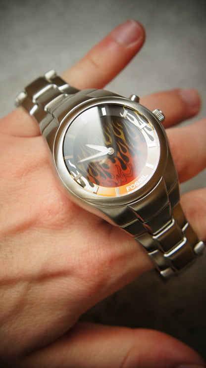 Fossil Big Tic JR 8115 Flame – 1990s Digital Watch