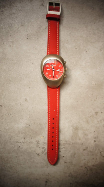 Asics Quartz Chronograph Red – 1990s Sports Watch