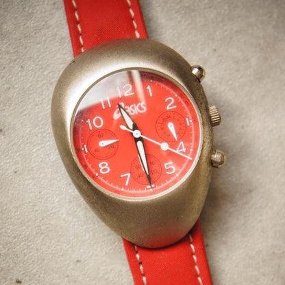 Asics Quartz Chronograph Red – 1990s Sports Watch