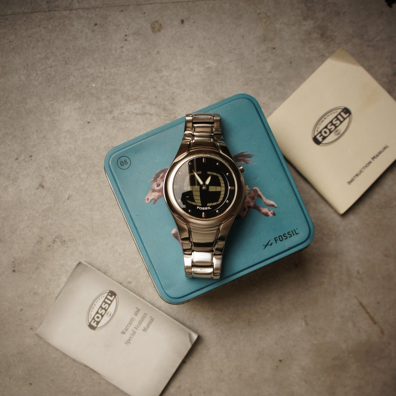 Fossil Big Tic JR-8096 Black – 1990s Digital Watch